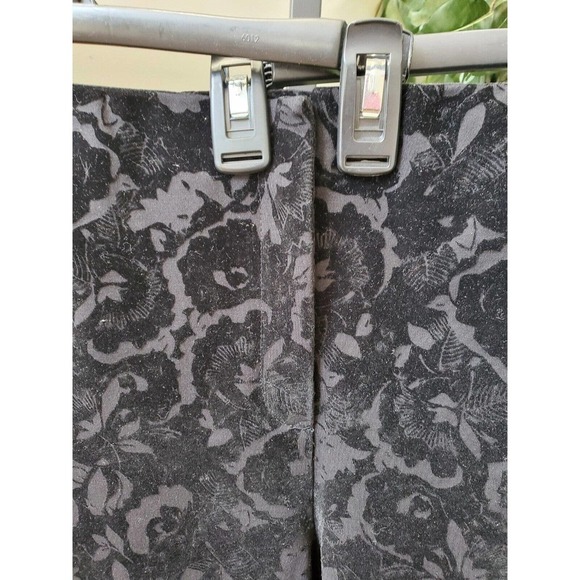 Alfani Women's Black Brocade Rayon Mid Rise Pull on Straight Casual Pant 22W - Picture 2 of 10